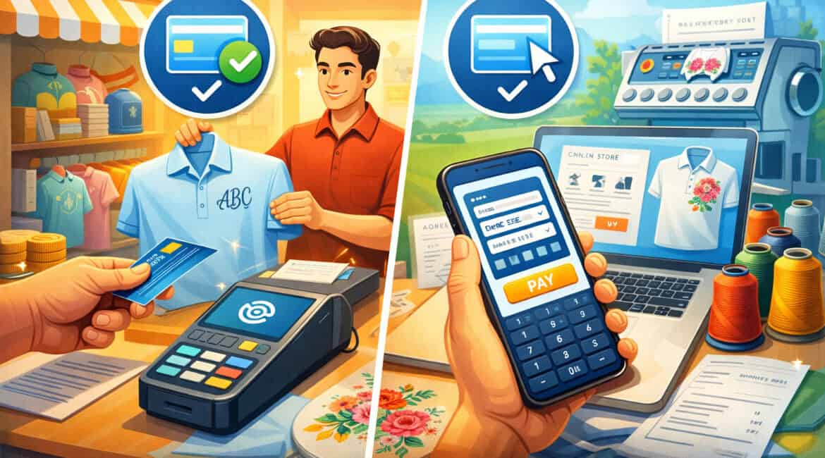 Card-Present vs Card-Not-Present Payments for Embroidery
