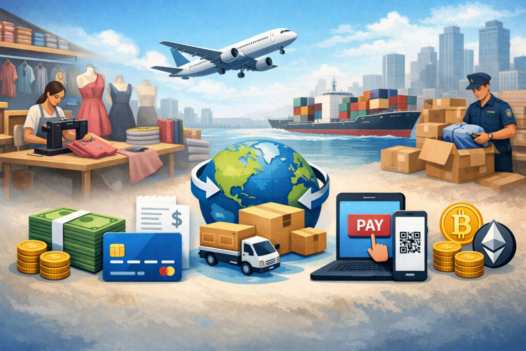 Common Payment Methods for International Custom Apparel Transactions
