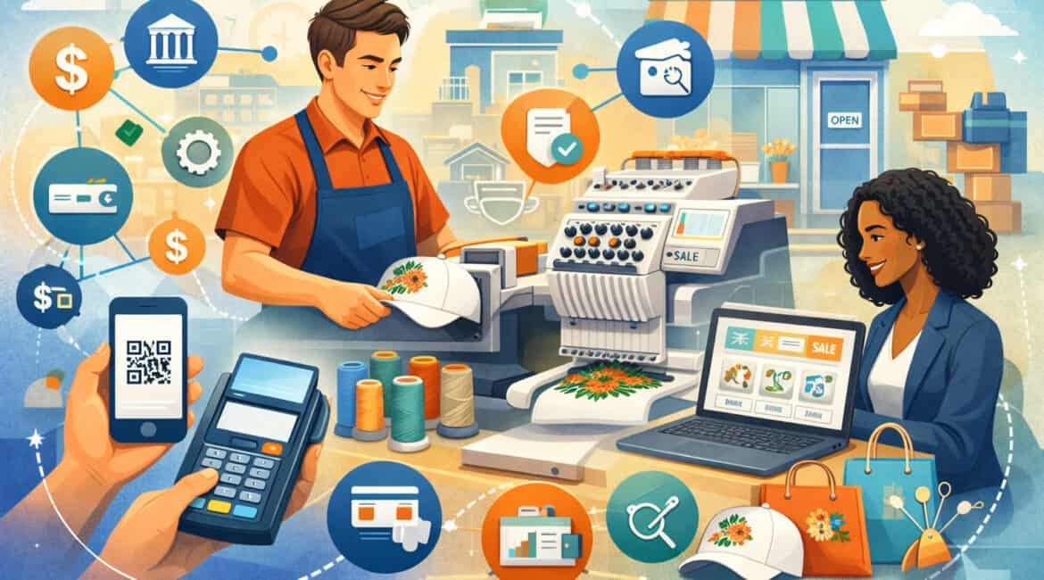 How to Set Up Payment Processing for a New Embroidery Business