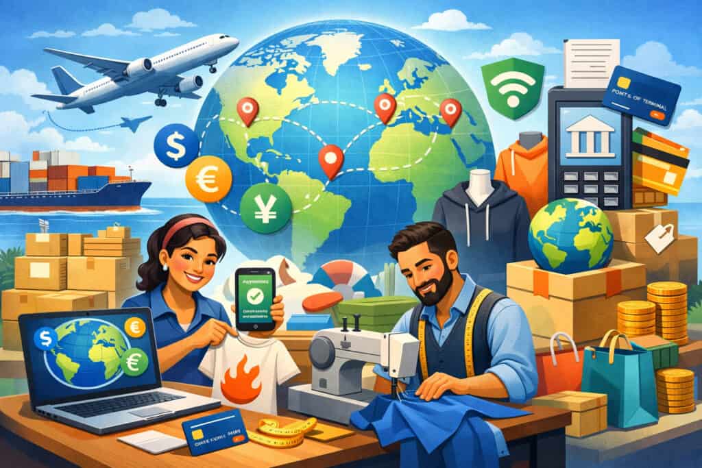 What Accepting International Payments Means for Custom Apparel Businesses